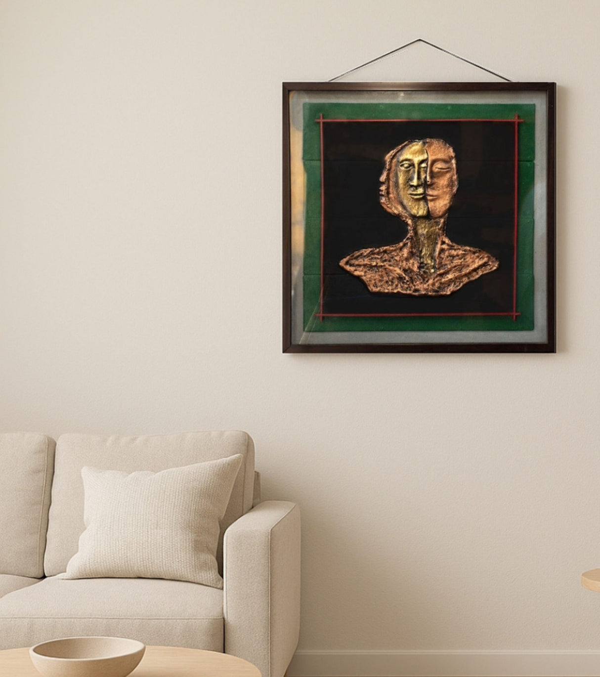 Abstract Dual Face Wall Art – Handmade Wall Hanging Inspired by Pablo Picasso - Retail Maharaj