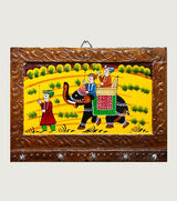 Wooden Dhola Maru Key Holder – Hand-Painted Rajasthani Folk Art - Retail Maharaj