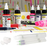 Golden High Flow Acrylic Marker Set of 5 Professional Refillable Artist Marker Set