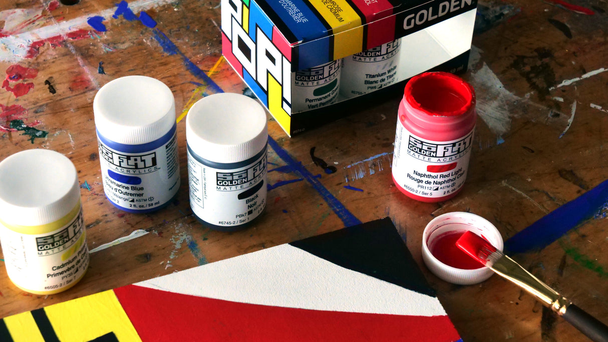 Golden SoFlat Matte Acrylic Paint Pop Set High Opacity Smooth Leveling Artist Matte Colours for Bold Professional Art