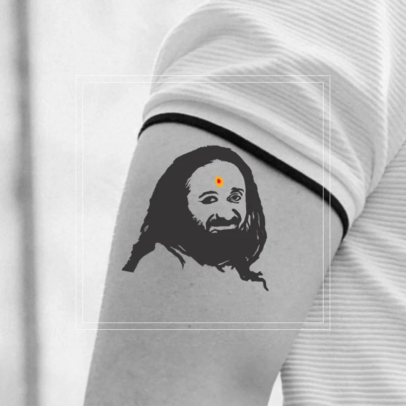 Temporary Tattoo - Gurudev Face