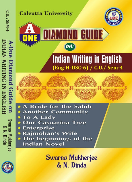 A-One Diamond Guide on Indian Writing in English (Eng-H-DSC-6) /C.U./ Sem-4 (English Version) - Retail Maharaj