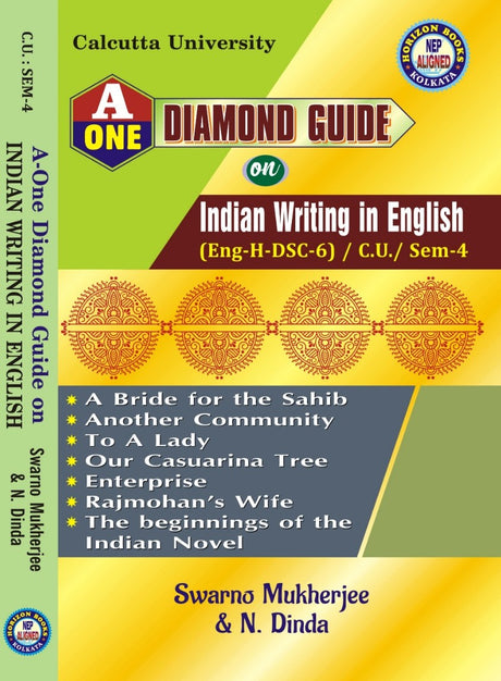 A-One Diamond Guide on Indian Writing in English (Eng-H-DSC-6) C.U. Sem-4 (English Version) - Retail Maharaj