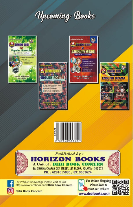 A-One Diamond Guide on Indian Writing in English (Eng-H-DSC-6) C.U. Sem-4 (English Version) - Retail Maharaj