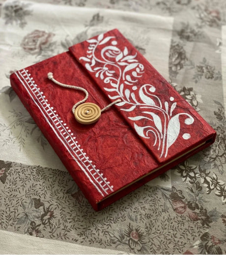 Pata Eco Folder – Handmade by Innocent Hands with Hand-Painted Floral Motifs - Retail Maharaj