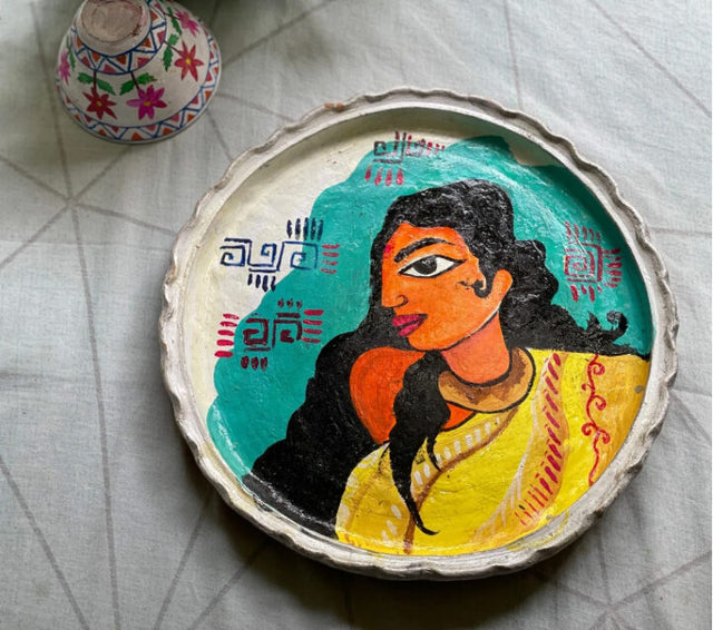 Palette Whirl – Hand-Painted Decorative Plate by Innocent Hand - Retail Maharaj