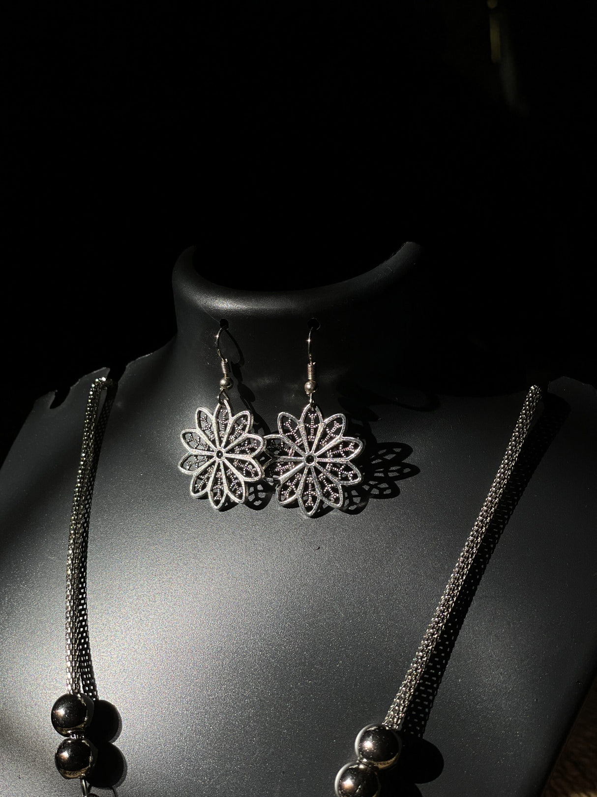 Dancing Peacock Pendant Set