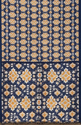 Printed Silk Saree – Navy - Retail Maharaj