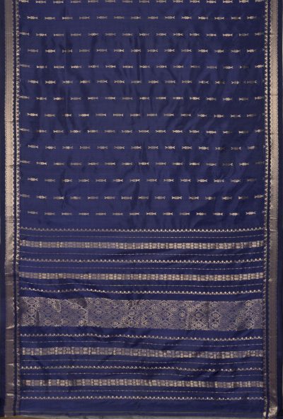 Garod Silk Saree – Navy Blue - Retail Maharaj