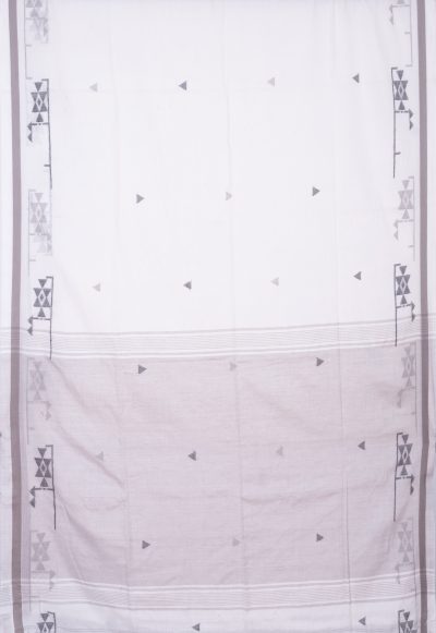 Tangail Cotton Saree – White