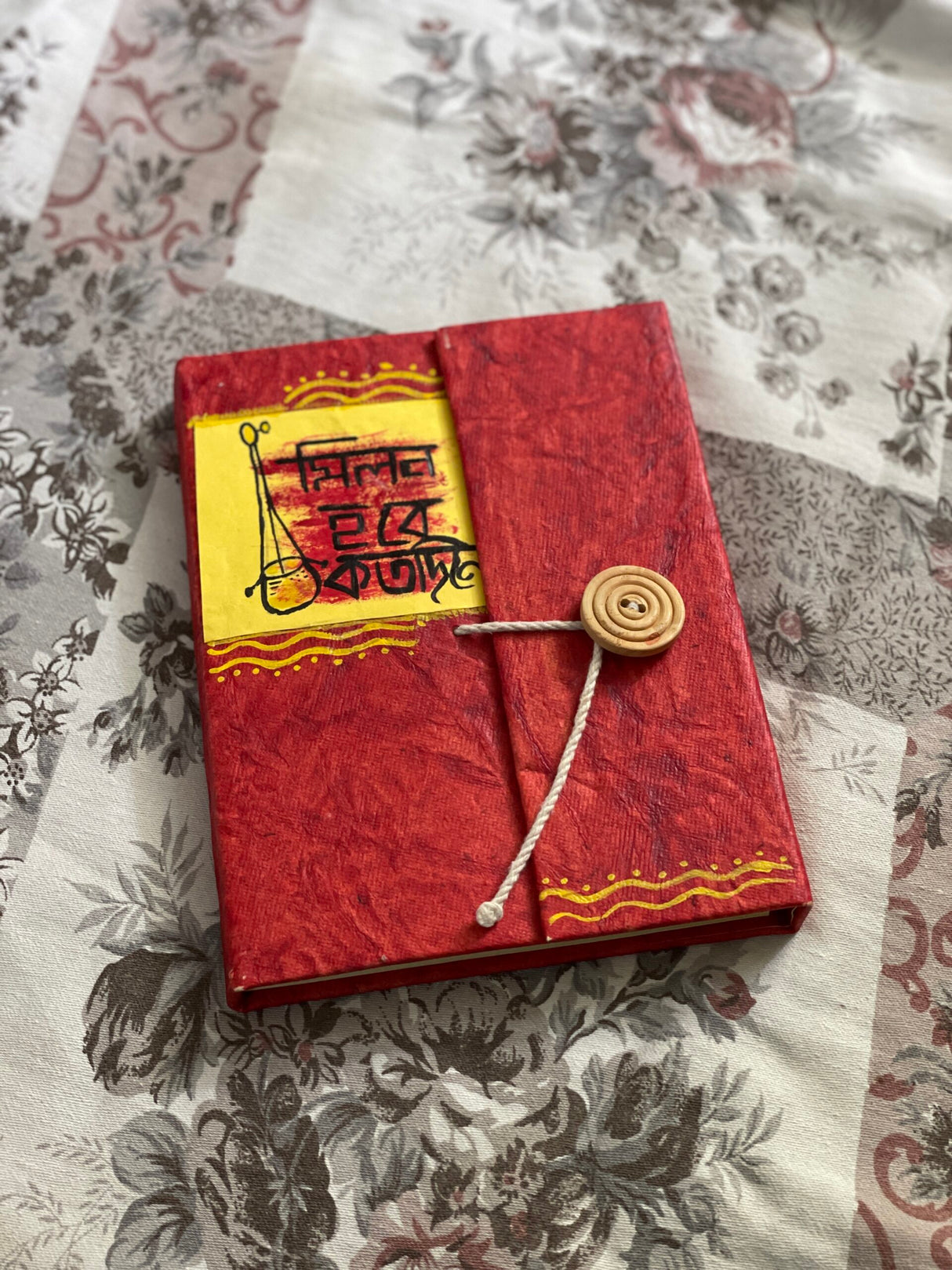 Baul Jatra – Hand-Painted Eco Folder with Baul Calligraphy | Recycled Paper Stationery by Underprivileged Children - Retail Maharaj