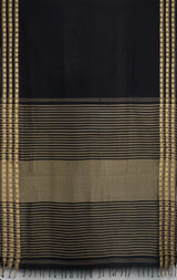 Santipuri Cotton Saree – Black