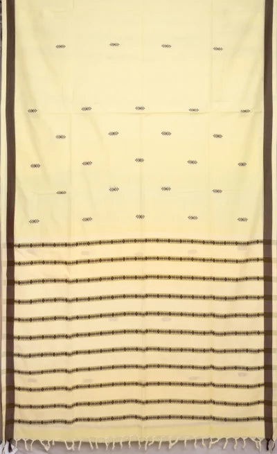 Begumpuri Cotton Saree – Lemon Yellow