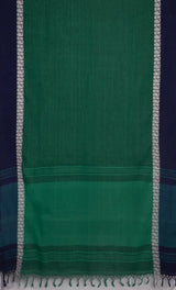 Handwoven Tangail Cotton Saree – Emerald Green
