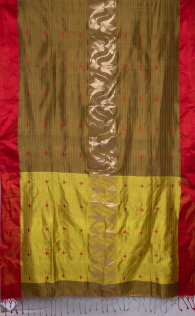 Handwoven Tangail Silk Saree – Multi Colour
