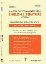 ENGLISH LITERATURE (POETRY) DSC-1/M1 (V-2), MODEL Q&A, SEM-1, C.U. (English Version) - Retail Maharaj