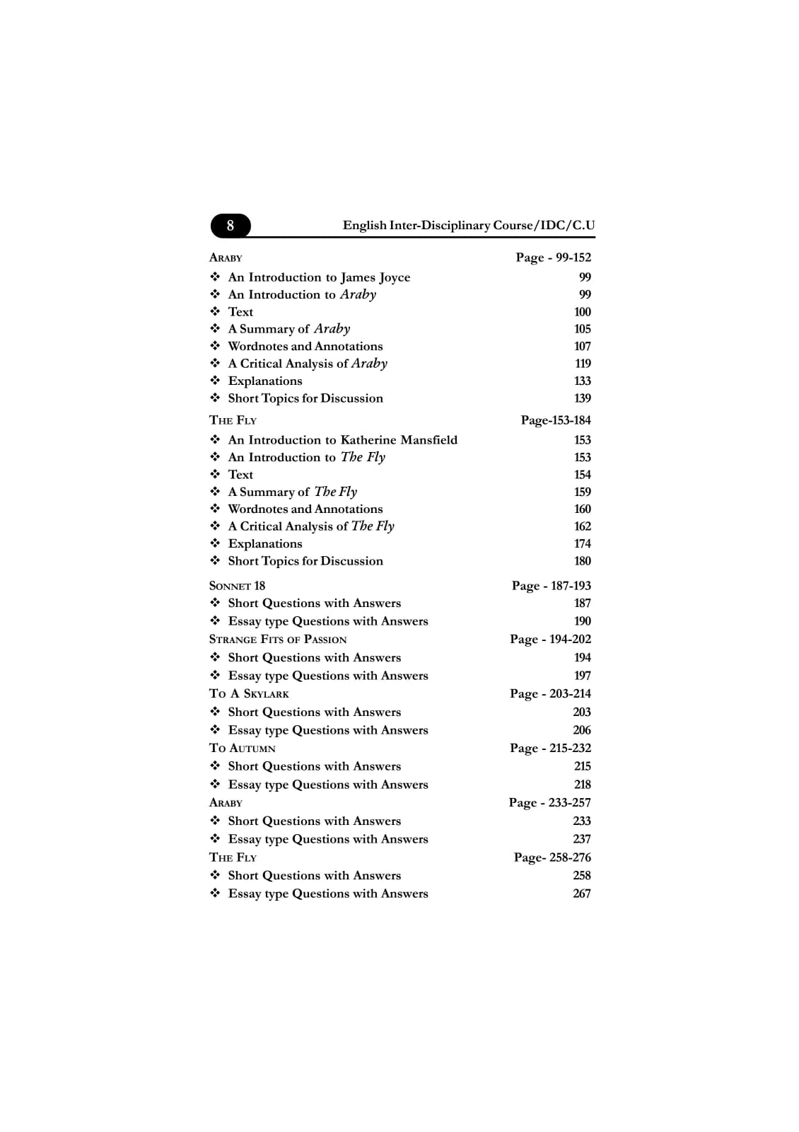 INTER-DISCIPLINARY COURSE (IDC) SEMESTER-1, C.U. (English Version)