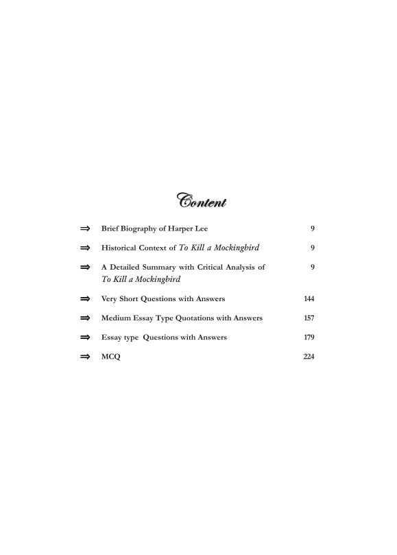 Harper Lee To Kill a Mockingbird (English Version) (Questions and Answers)