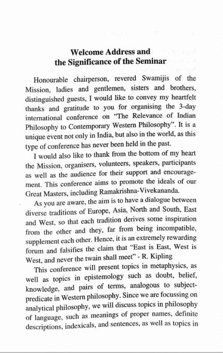 The Relevance of Indian Philosophy to Contemporary Western Philosophy - Retail Maharaj