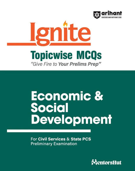 Ignite Topicwise MCQs Economics & Social Development For UPSC & State Pre Pcs Exams | English Medium - Retail Maharaj