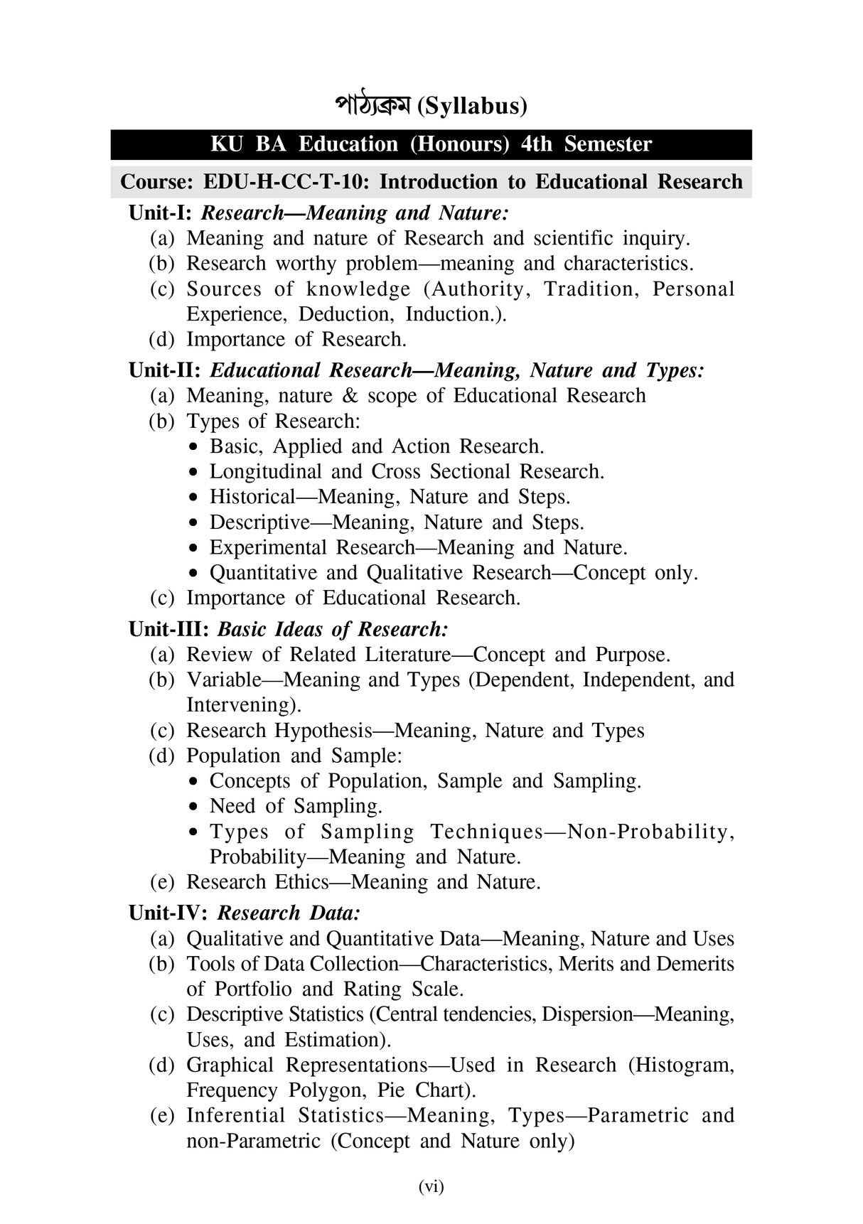 CC-10_Sikshagato Gabeshona Prasanga-K.U-4th Sem (Introduction to Educational Research) (Hons) - Retail Maharaj