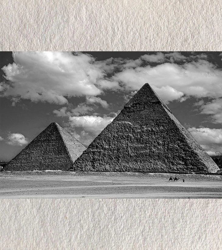 Timeless Geometry – Pyramids of Cairo – Fine Art Photograph by Sayantan Sengupta - Retail Maharaj