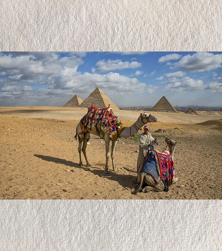 Desert Royalty – Pyramids of Giza, Cairo – Limited Edition Fine Art Photograph by Sayantan Sengupta