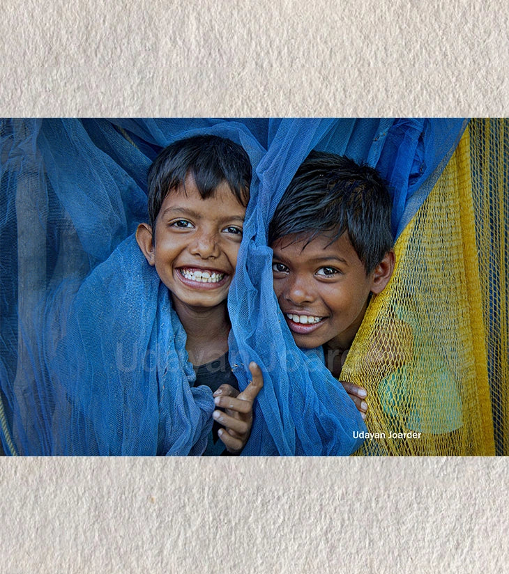 We Two Friends – Childhood Play with Fishing Nets in Village