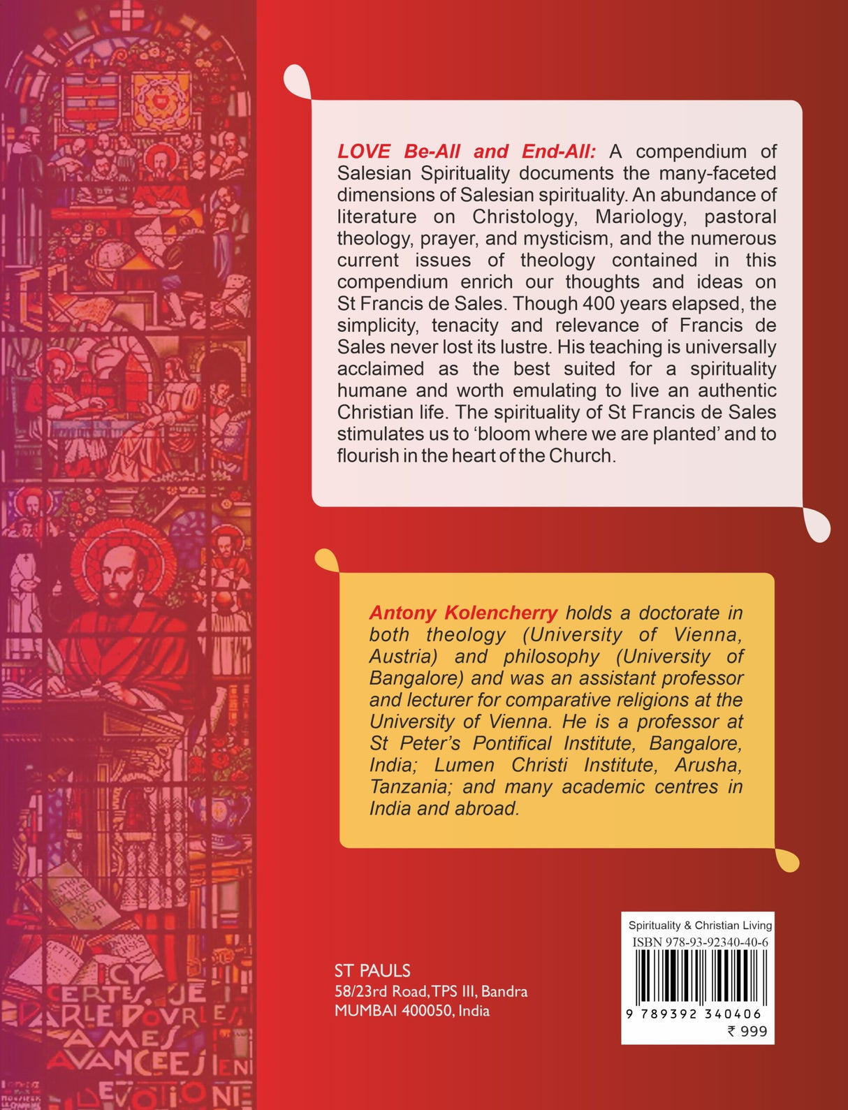 Love, Be-All and End-All – Sub Title A Compendium of Salesian Spirituality - Retail Maharaj