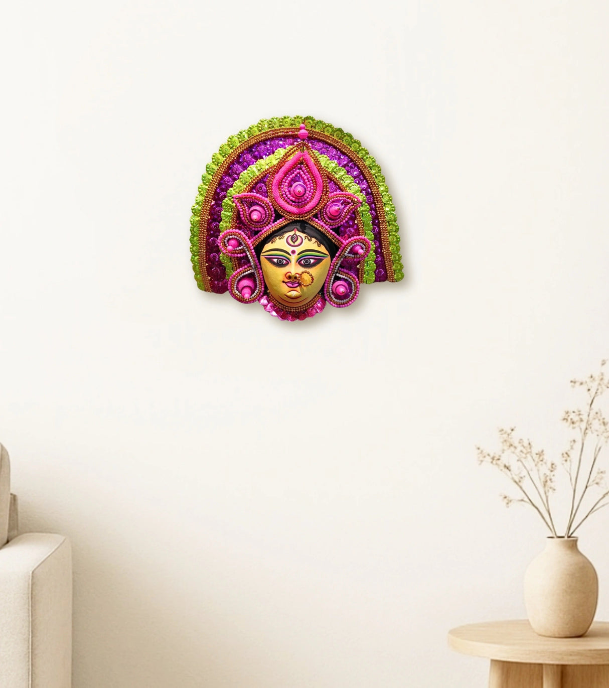 Rangrani – The Blossom Crown Mukhosh – Traditional Purulia Chhau Mask
