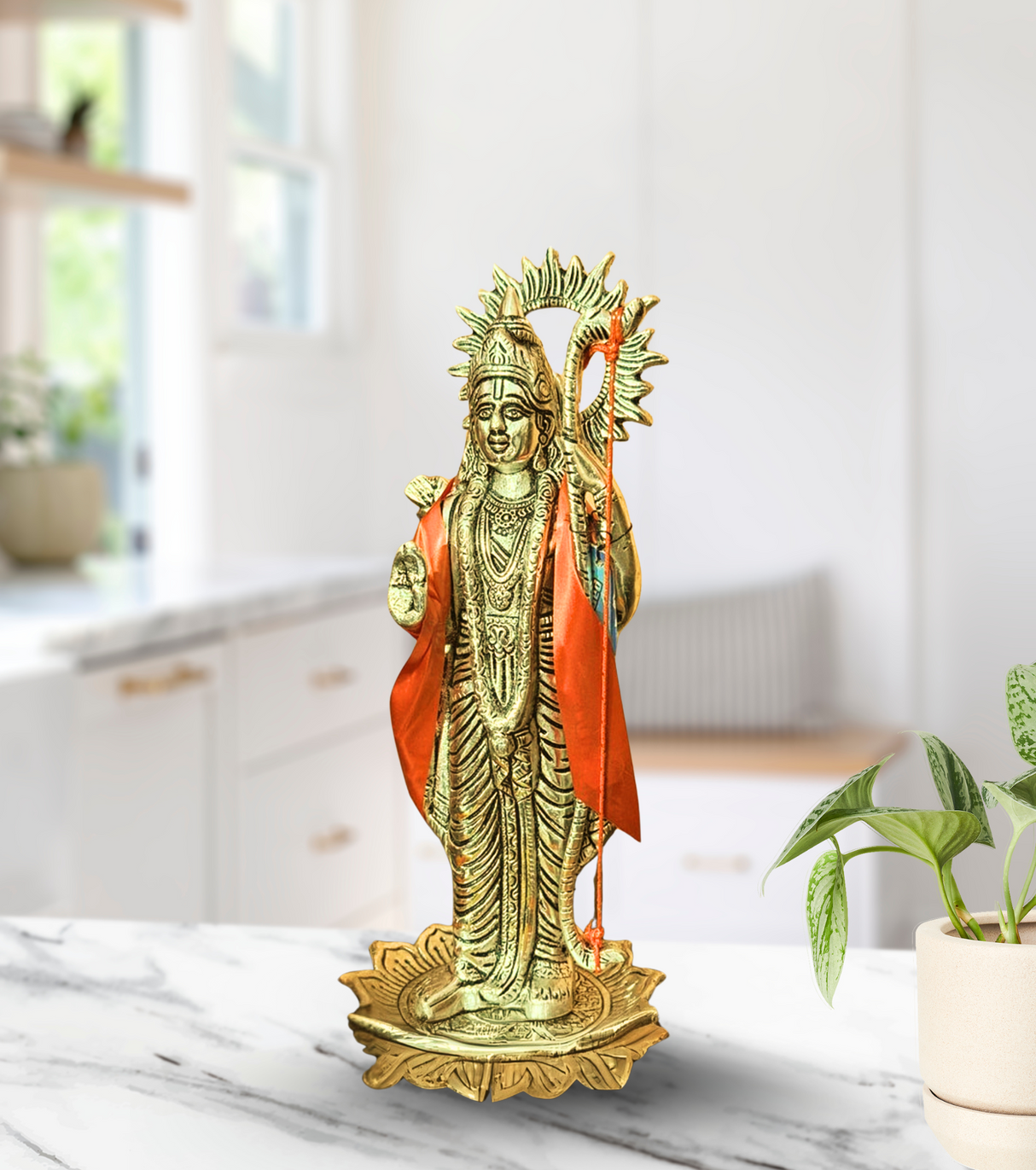 Lord Rama Idol in Alloy Metal – Handcrafted Antique Silver Finish for Spiritual Décor & Gifting