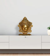 Durga Face Idol in Alloy Metal – Handcrafted Wall Hanging with Antique Finish for Home & Office Decor