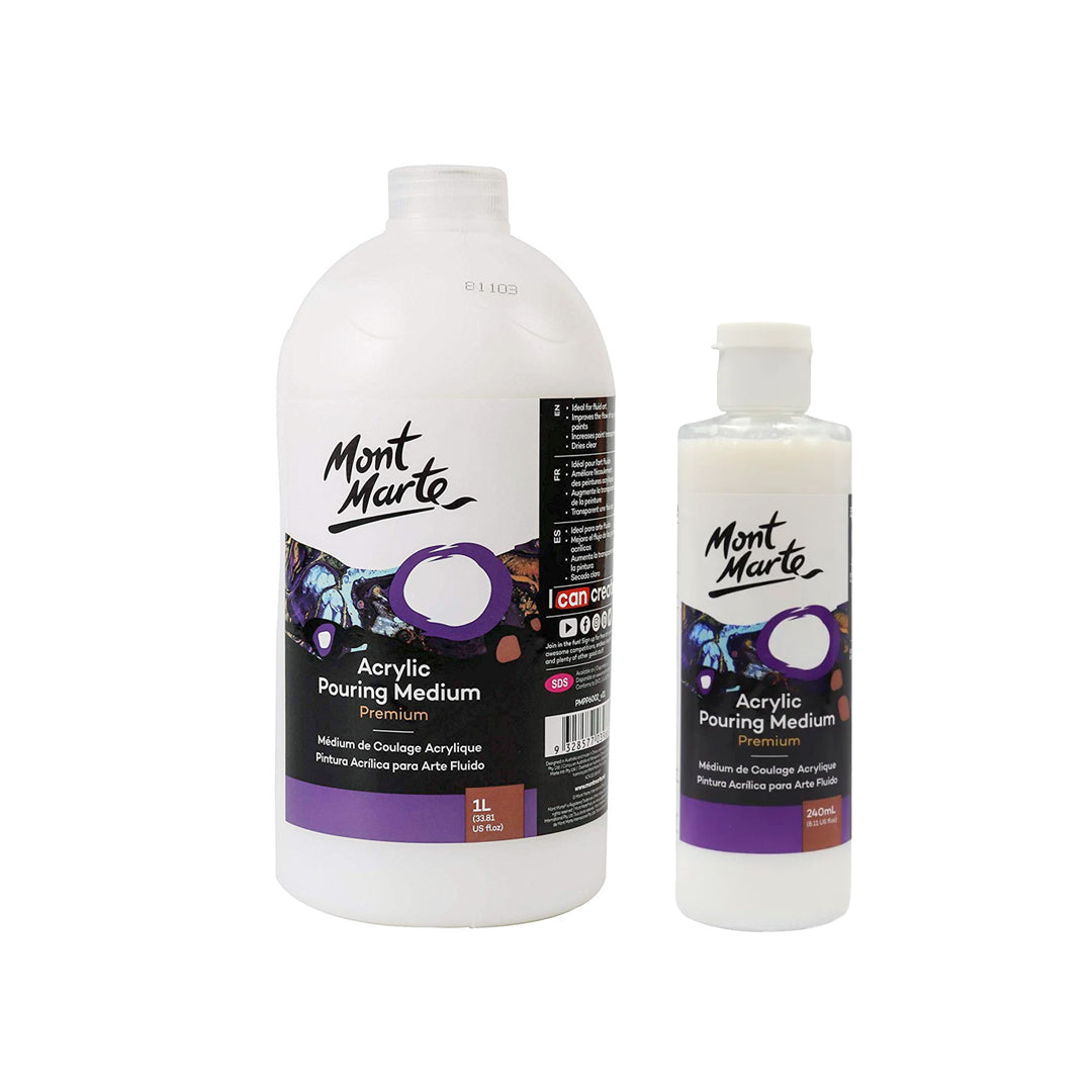 Mont Marte Acrylic Pouring Medium – Fluid Art & Acrylic Flow Medium