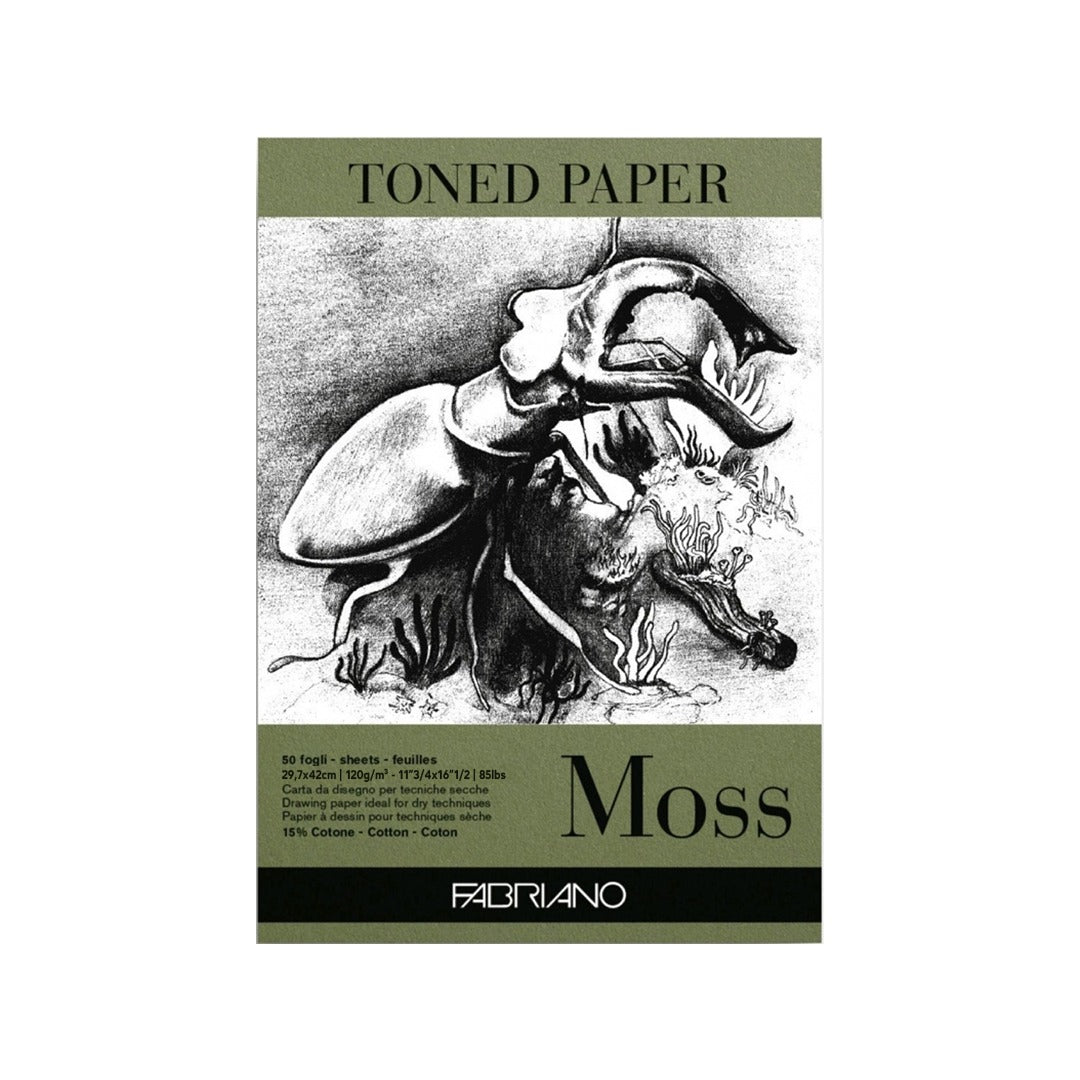 Fabriano Toned Paper Pad Moss 120 GSM - Retail Maharaj