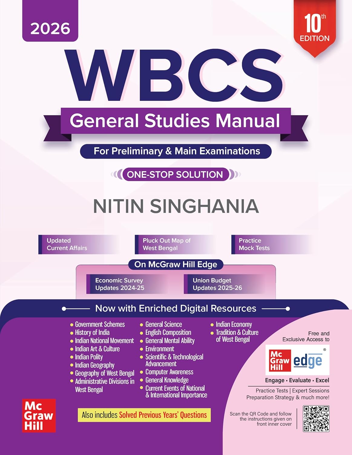 WBCS General Studies Manual [For Preliminary & Main Examinations]2026 (English Version) 10th Edition