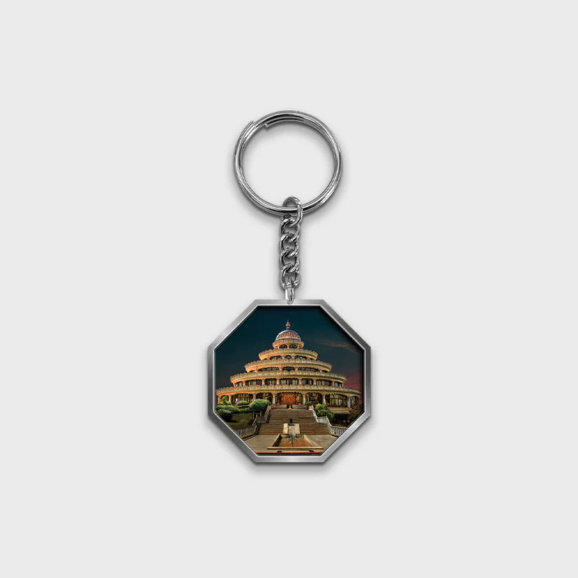 Metal Key Chain - Octagon Shape
