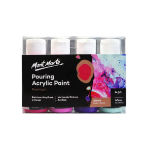 Mont Marte Premium Pouring Acrylic Paint Set 4 Colors Ready to Pour