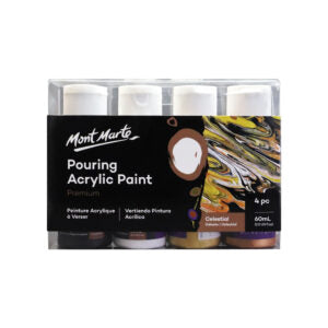 Mont Marte Premium Pouring Acrylic Paint Set 4 Colors Ready to Pour