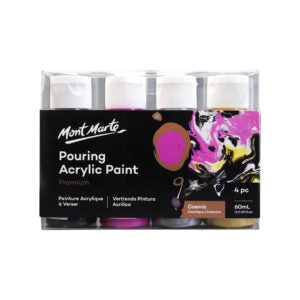Mont Marte Premium Pouring Acrylic Paint Set 4 Colors Ready to Pour