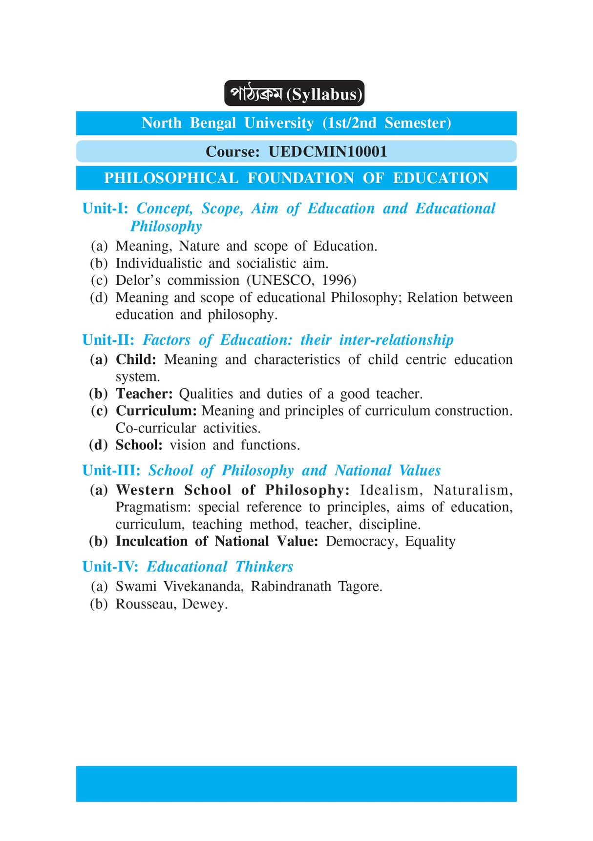 Sikshar Darshonik Vitti_(Philosophical Foundation of Education)_NBU_Minor_UEDCMIN10001 - Retail Maharaj