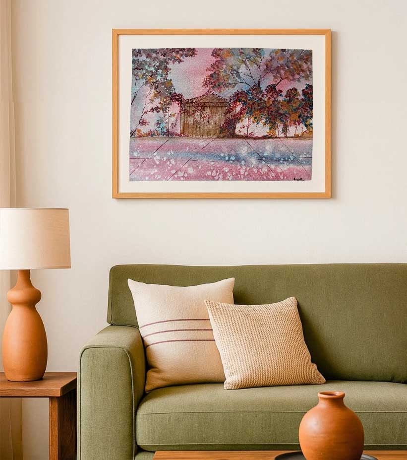 Twilight Garden – Watercolour on Textured Paper by Nandita Mishra - Retail Maharaj