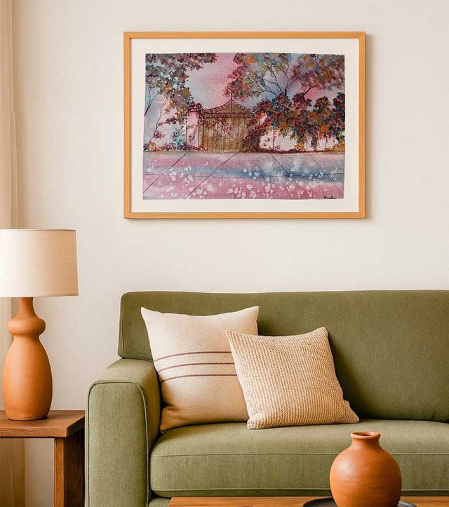 Twilight Garden – Watercolour on Textured Paper by Nandita Mishra - Retail Maharaj