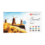 Sonnet Thematic Watercolour Paint Set of 12 for Botanica and Plein Air Painting