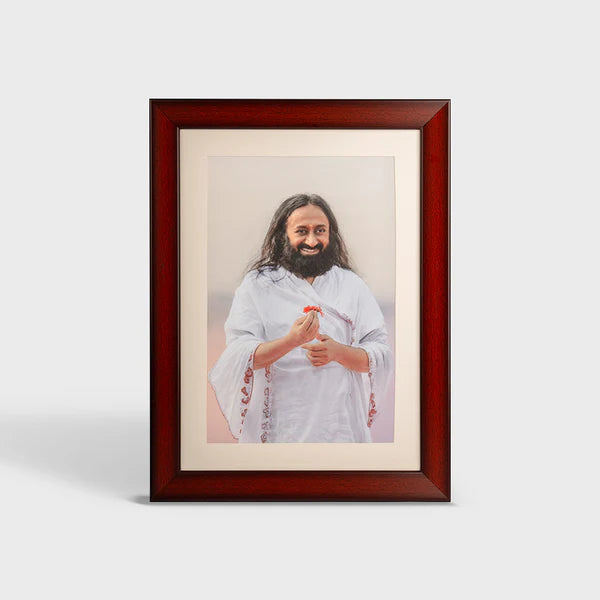 Photo Frame 12 x 18 inch (With Mount) | Premium Frame featuring Gurudev Sri Sri Ravi Shankar
