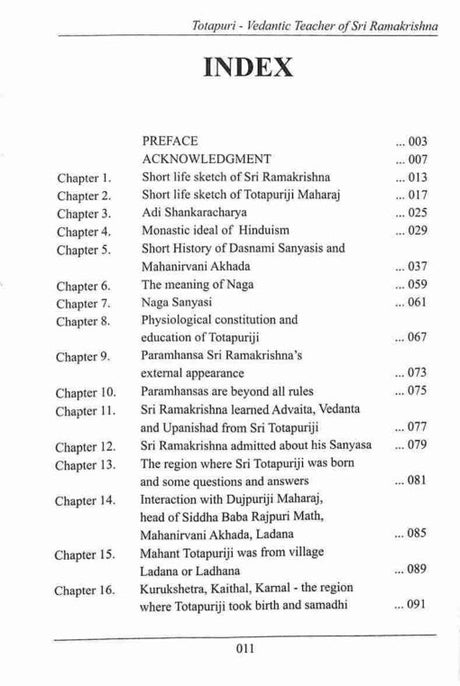 Totapuri – Vedantic Teacher of Sri Ramakrishna - Retail Maharaj
