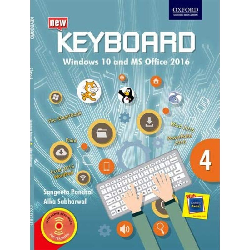 New Keyboard Computer Applications Class 4 (Windows 10 And MS Office 2016) - Retail Maharaj