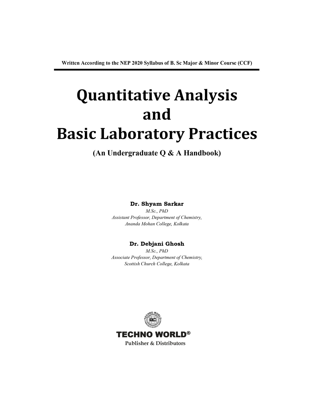 Quantitative Analysis And Basic Laboratory Practices (English version) - Retail Maharaj