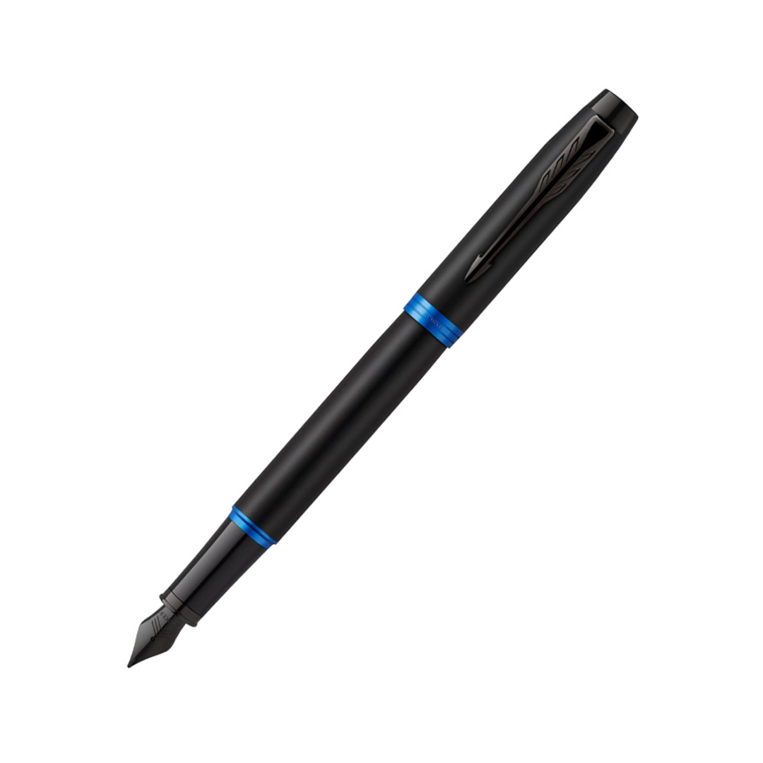Parker IM Professional Marine Blue Black Trim Medium Fountain Pen