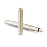 Parker IM Professional Monochrome Champagne Trim Medium Fountain Pen