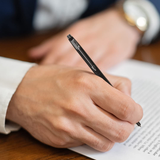 Parker Insignia Lacquer Black Ballpoint Pen with Chrome Finish